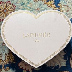 Ladurée Heart Box in Pale Pink with Gold Detailing